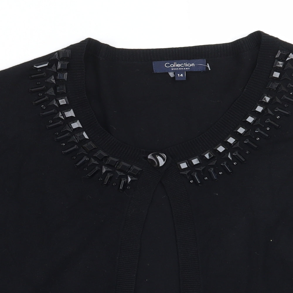 Debenhams Womens Black   Cardigan Jumper Size 14