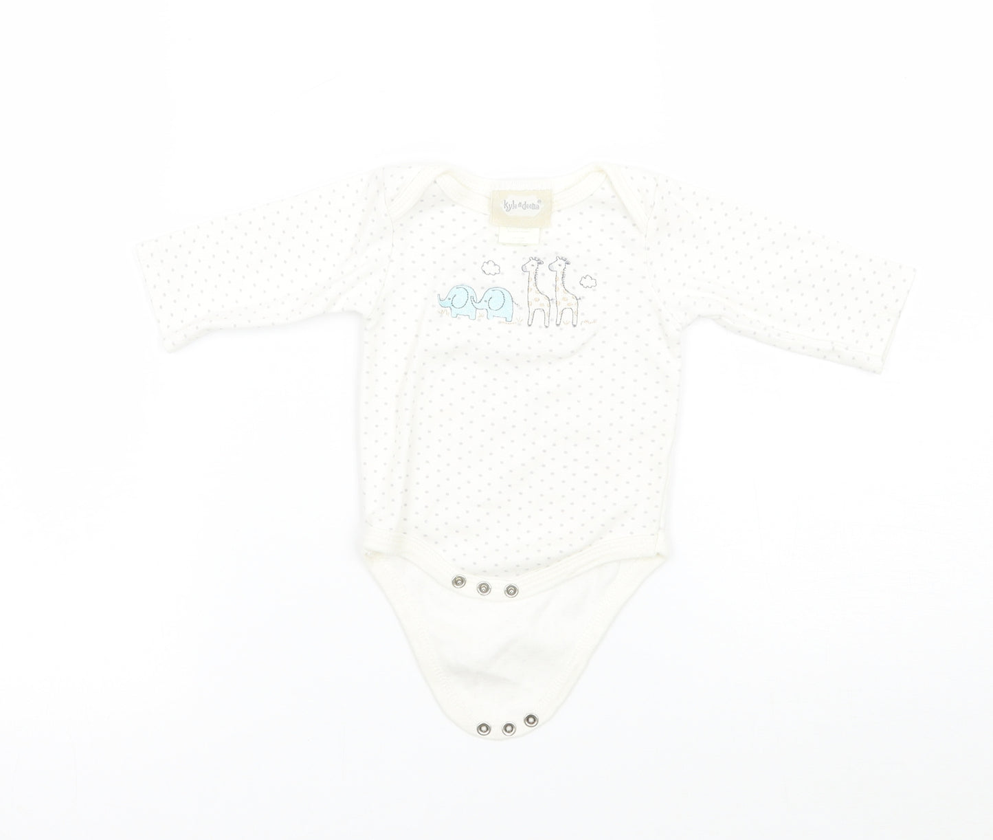 kyle & deena Baby White Polka Dot  Babygrow One-Piece Size 3-6 Months