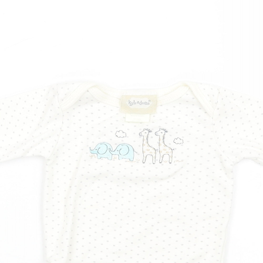 kyle & deena Baby White Polka Dot  Babygrow One-Piece Size 3-6 Months