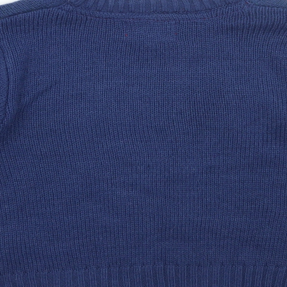 Festive fun Boys Blue   Pullover Jumper Size 3-4 Years  - christmas
