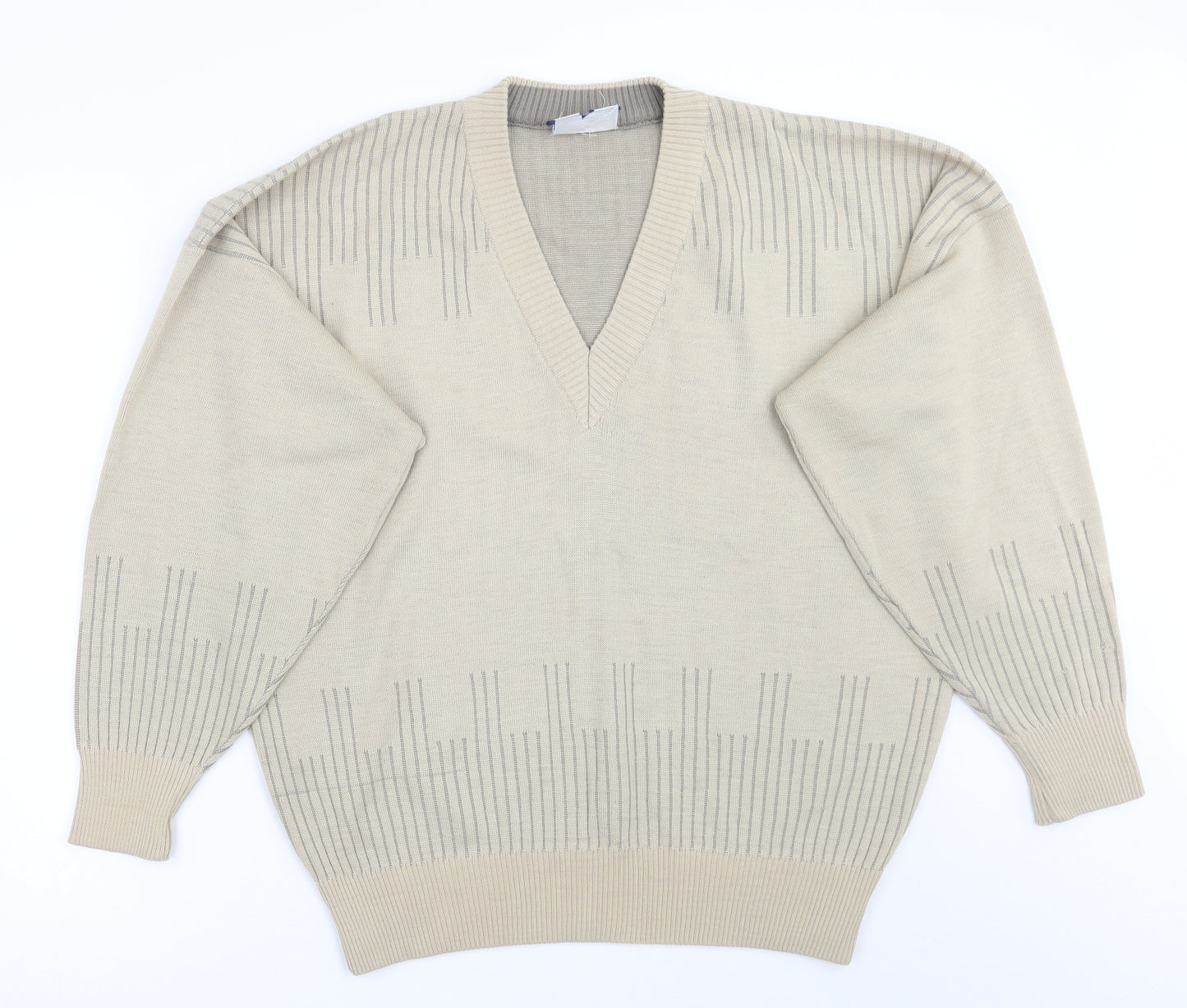 Pierrre sandan Mens Beige   Pullover Jumper Size L