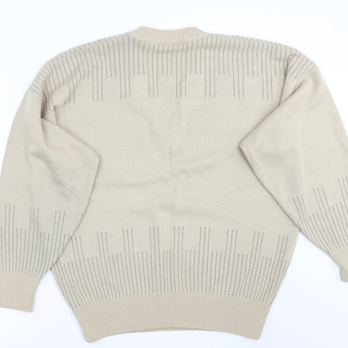 Pierrre sandan Mens Beige   Pullover Jumper Size L