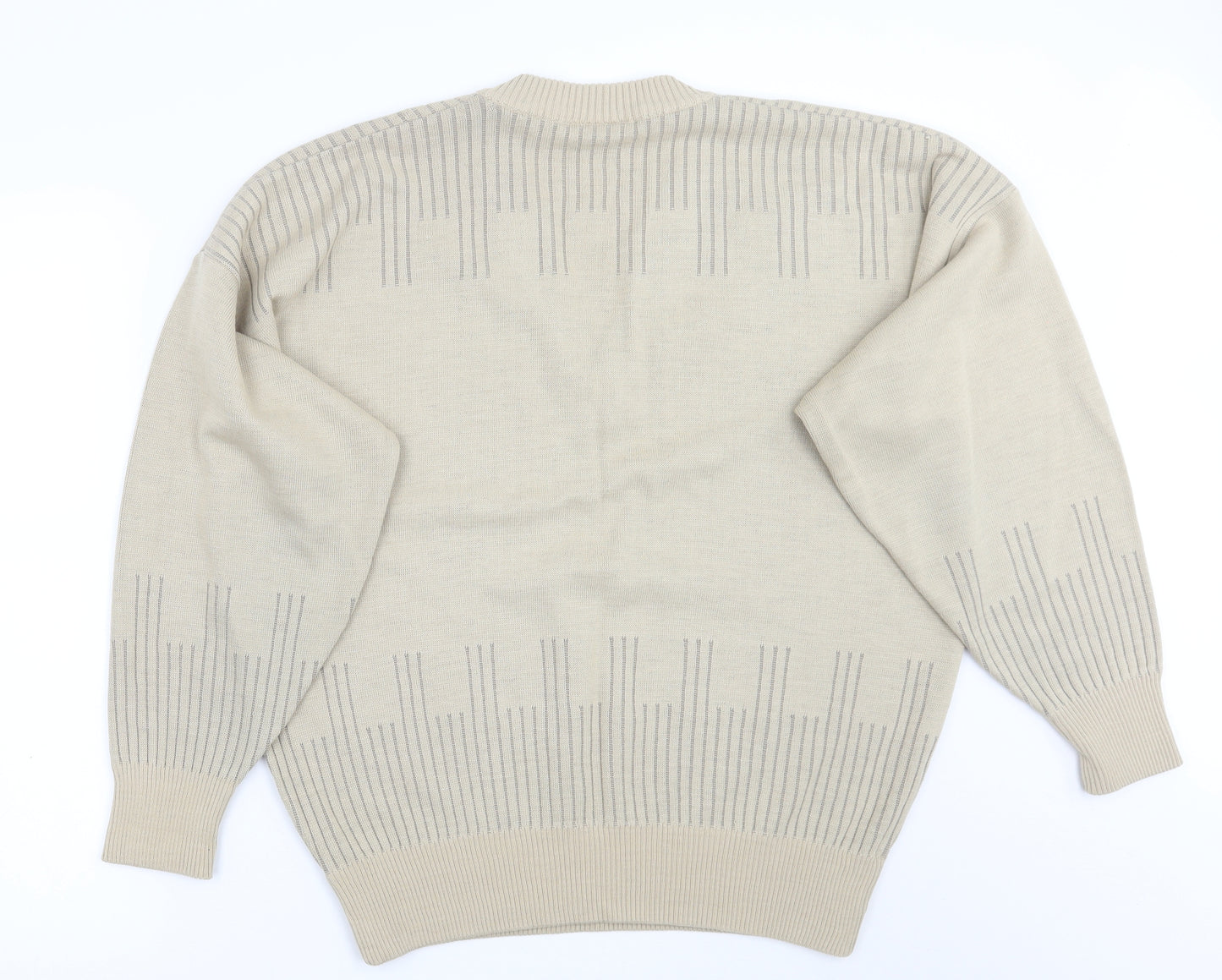 Pierrre sandan Mens Beige   Pullover Jumper Size L