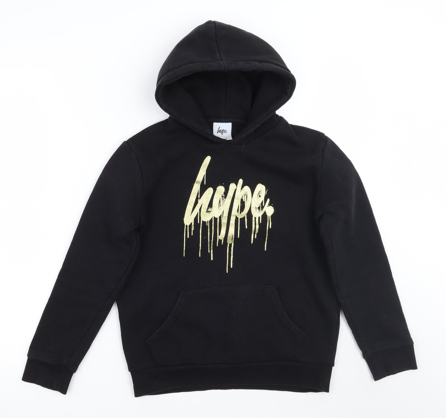 Hype Girls Black   Pullover Hoodie Size 12 Years