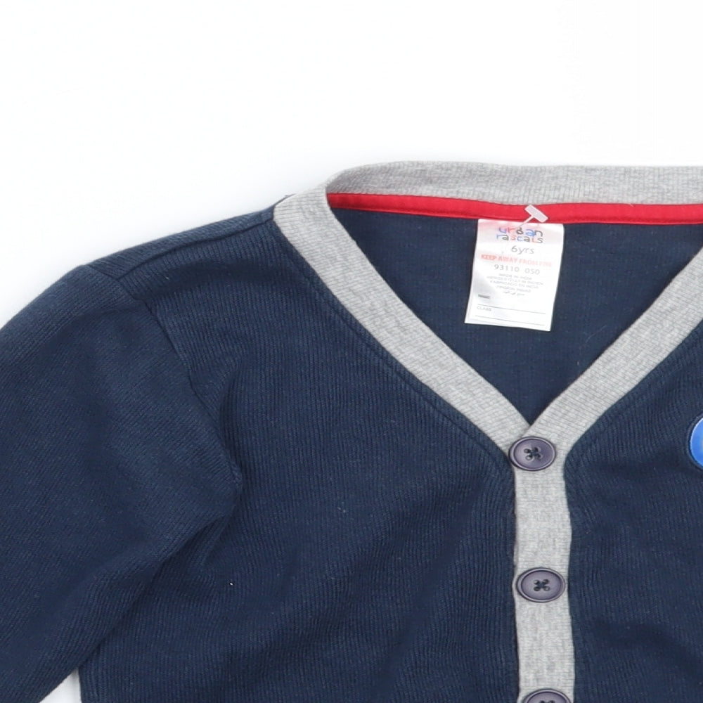 urban rascals Boys Blue   Cardigan Jumper Size 6 Years