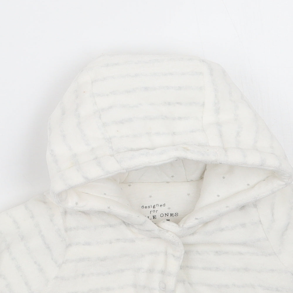 F&F Baby White Striped  Cardigan Jumper Size 0-3 Months