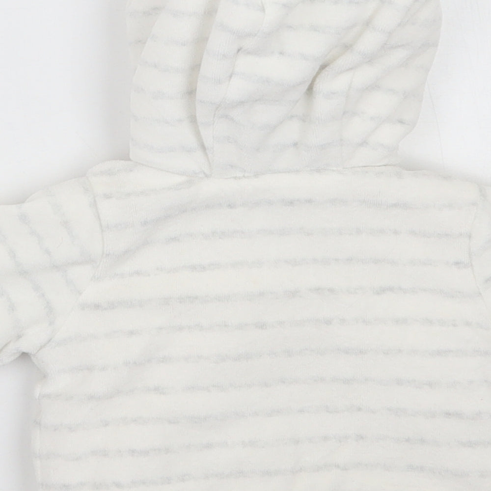 F&F Baby White Striped  Cardigan Jumper Size 0-3 Months