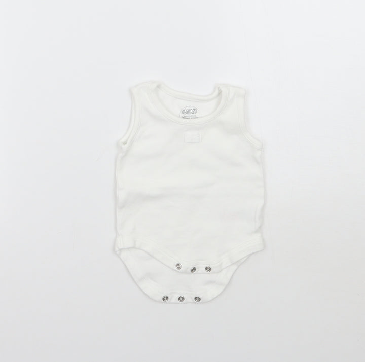Mammas & Pappas Baby White   Babygrow One-Piece Size Newborn