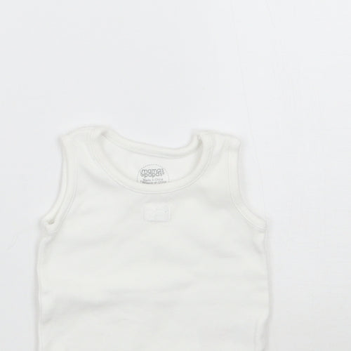 Mammas & Pappas Baby White   Babygrow One-Piece Size Newborn