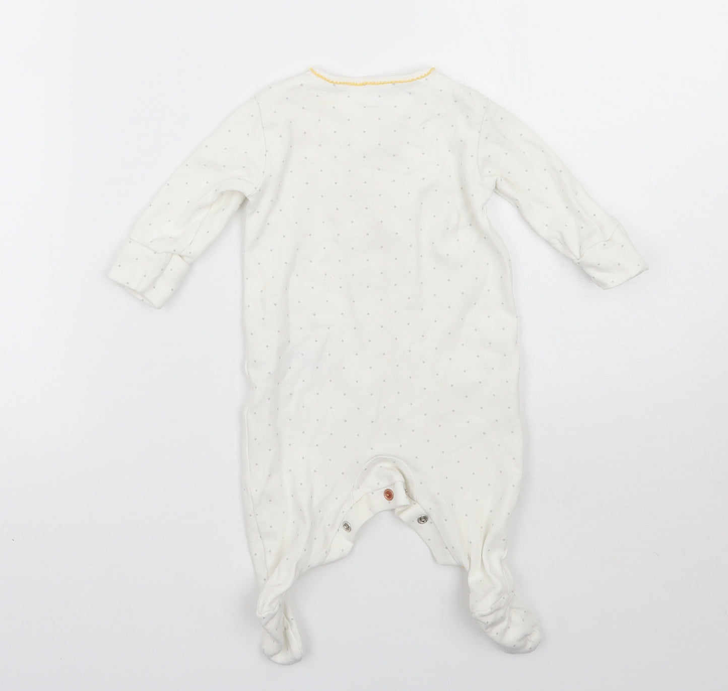 NEXT Girls White Polka Dot  Babygrow One-Piece Size 0-3 Months