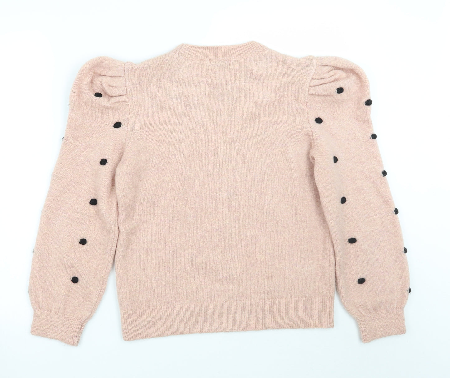 TU Womens Pink Polka Dot  Pullover Jumper Size 12