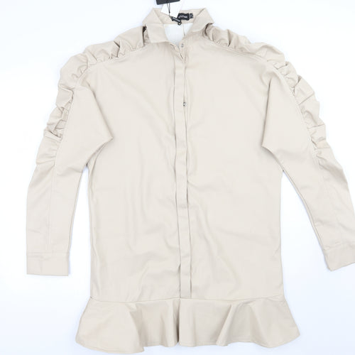 PRETTYLITTLETHING Womens Beige   A-Line  Size 10
