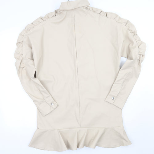 PRETTYLITTLETHING Womens Beige   A-Line  Size 10