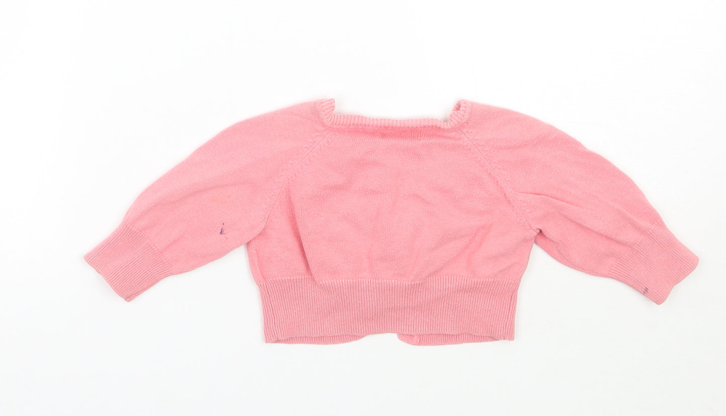 NEXT Girls Pink   Cardigan Jumper Size 12-18 Months