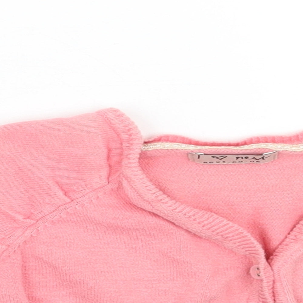 NEXT Girls Pink   Cardigan Jumper Size 12-18 Months