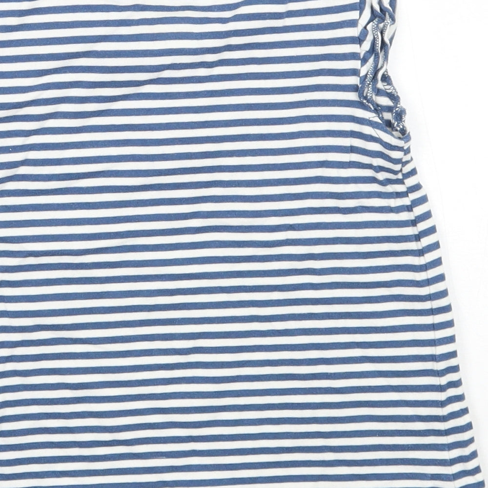 TU Girls Blue Striped  Basic T-Shirt Size 3-4 Years