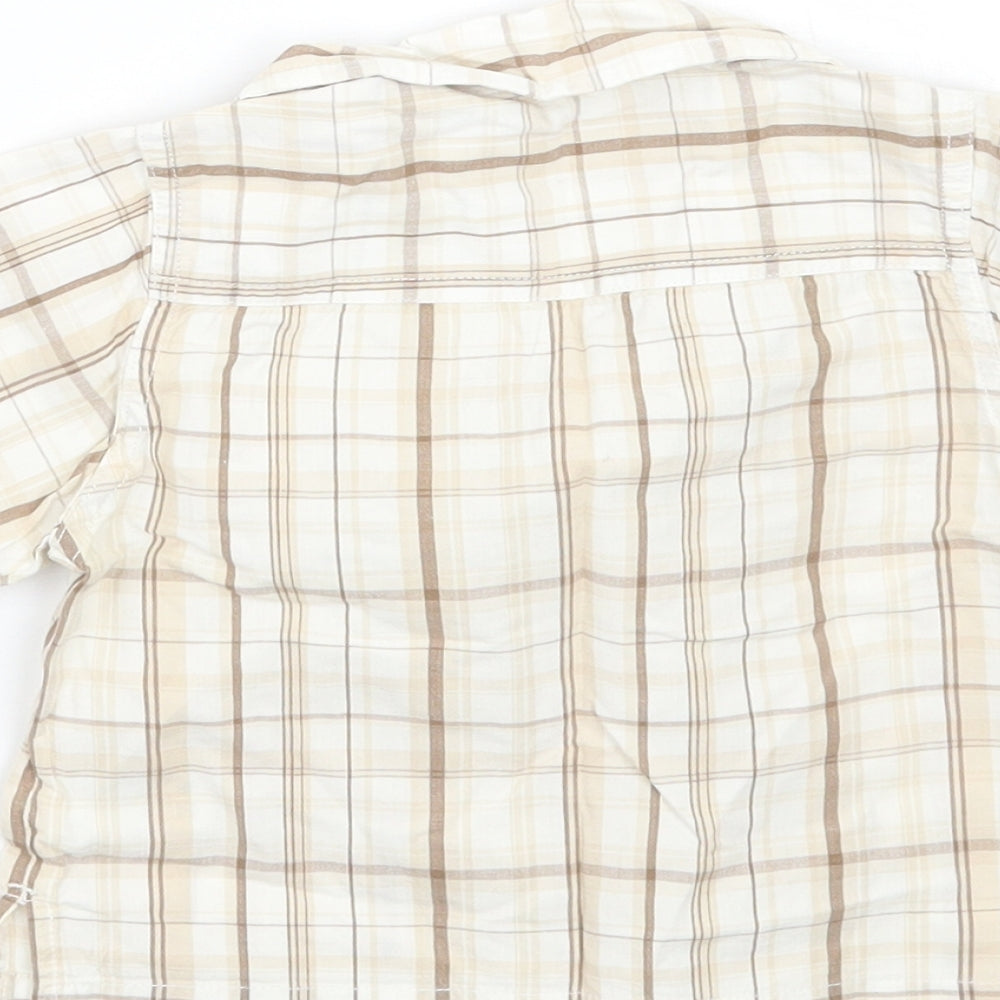 Matalan Boys Beige Check  Basic Button-Up Size 0-3 Months