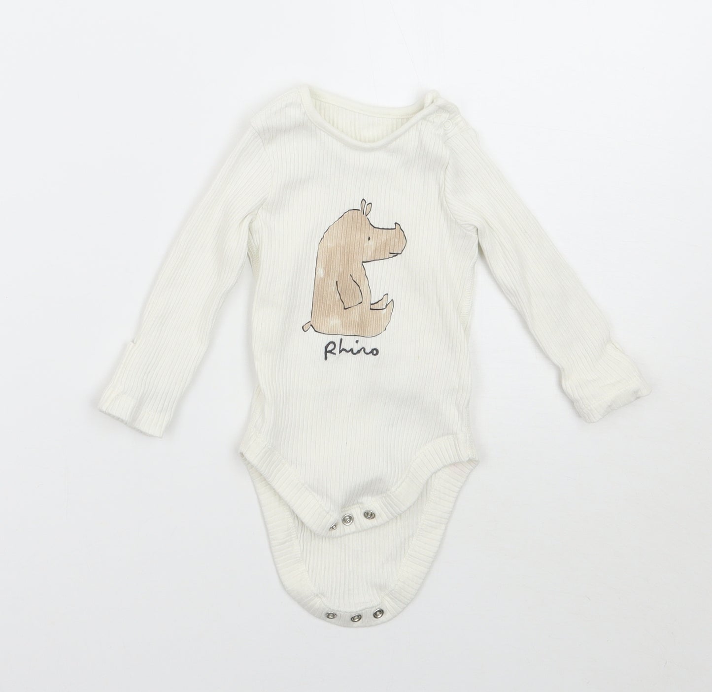 Marks and Spencer Girls White   Babygrow One-Piece Size 3-6 Months