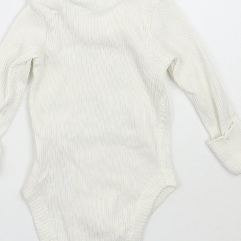 Marks and Spencer Girls White   Babygrow One-Piece Size 3-6 Months