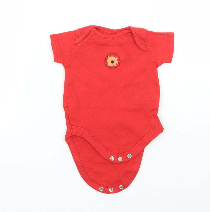Mothercare Girls Red   Babygrow One-Piece Size 0-3 Months
