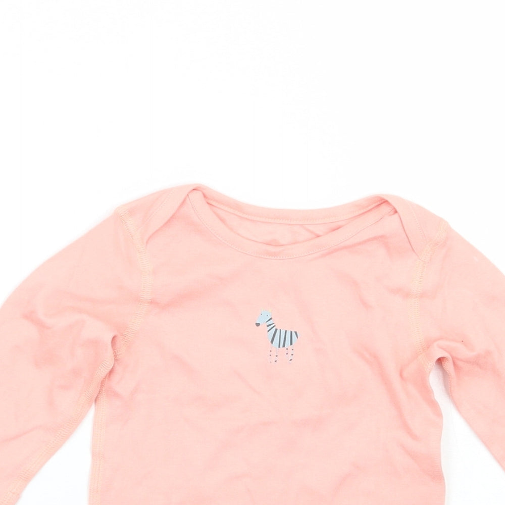 Marks and Spencer Girls Pink   Babygrow One-Piece Size 3-6 Months