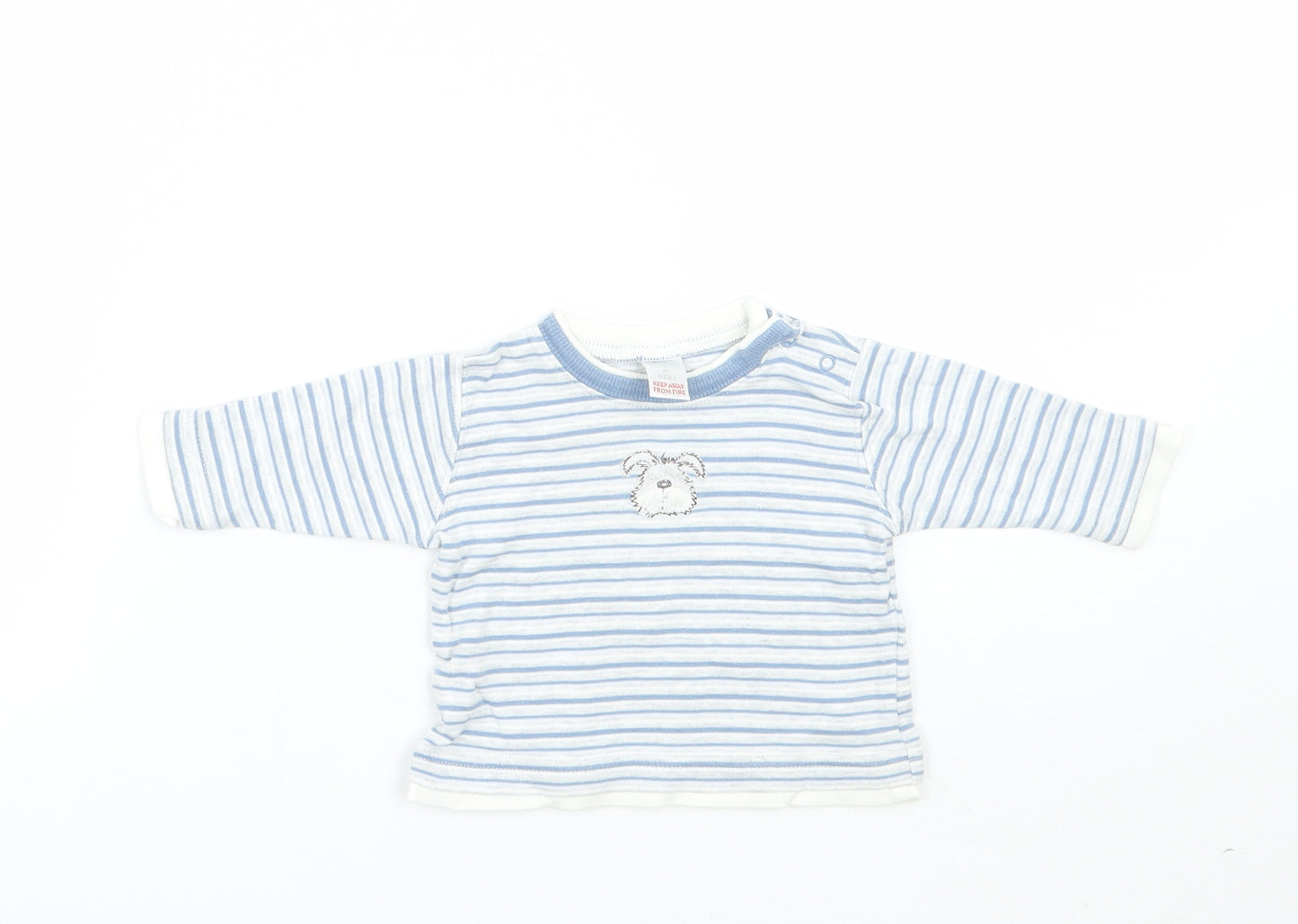 NEXT Boys White Striped  Basic T-Shirt Size 0-3 Months