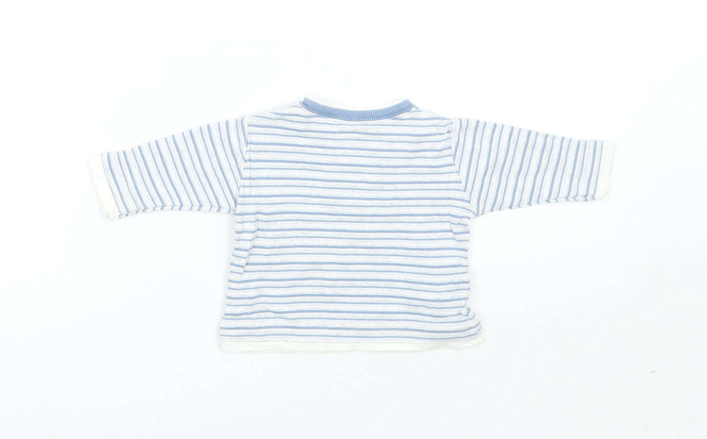 NEXT Boys White Striped  Basic T-Shirt Size 0-3 Months