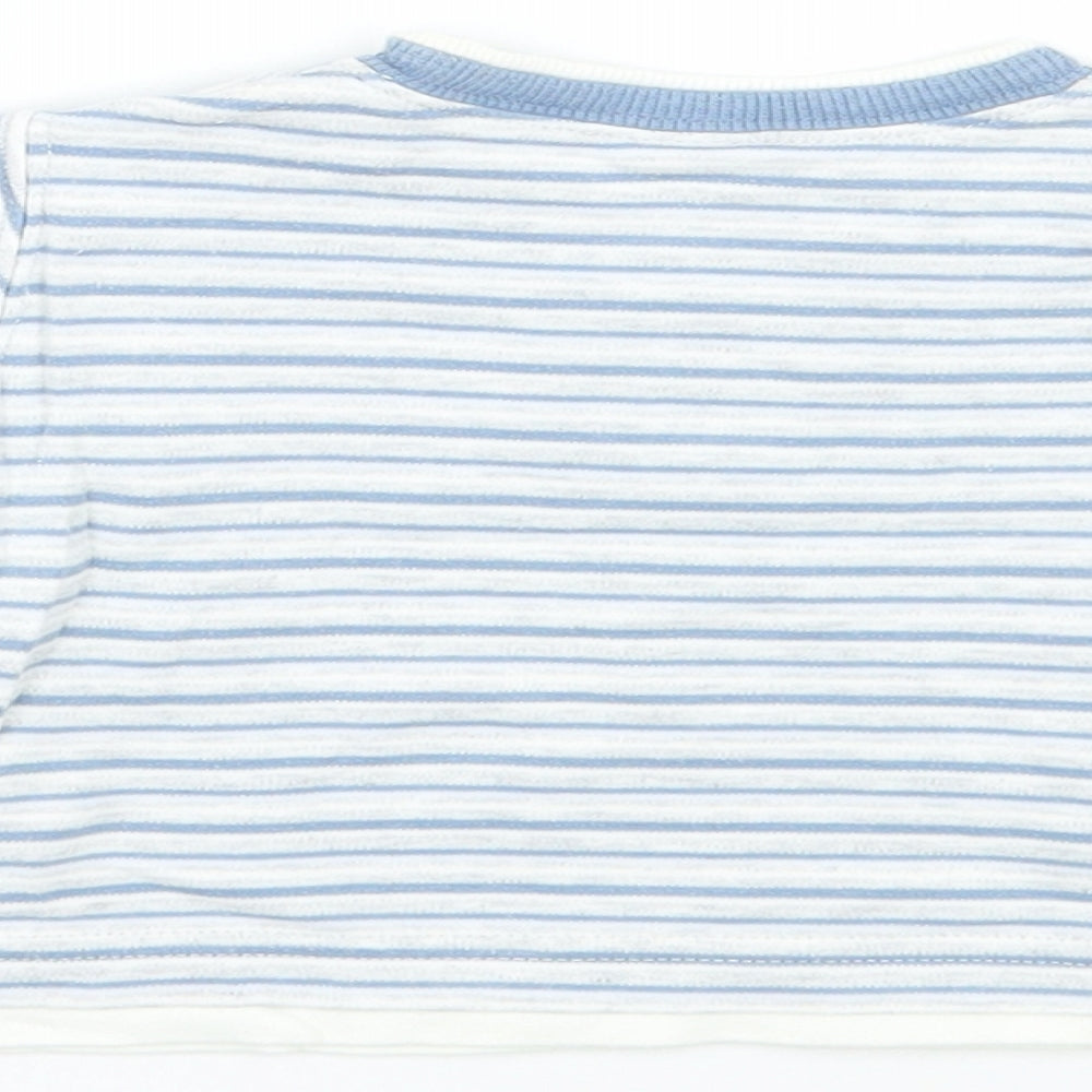 NEXT Boys White Striped  Basic T-Shirt Size 0-3 Months
