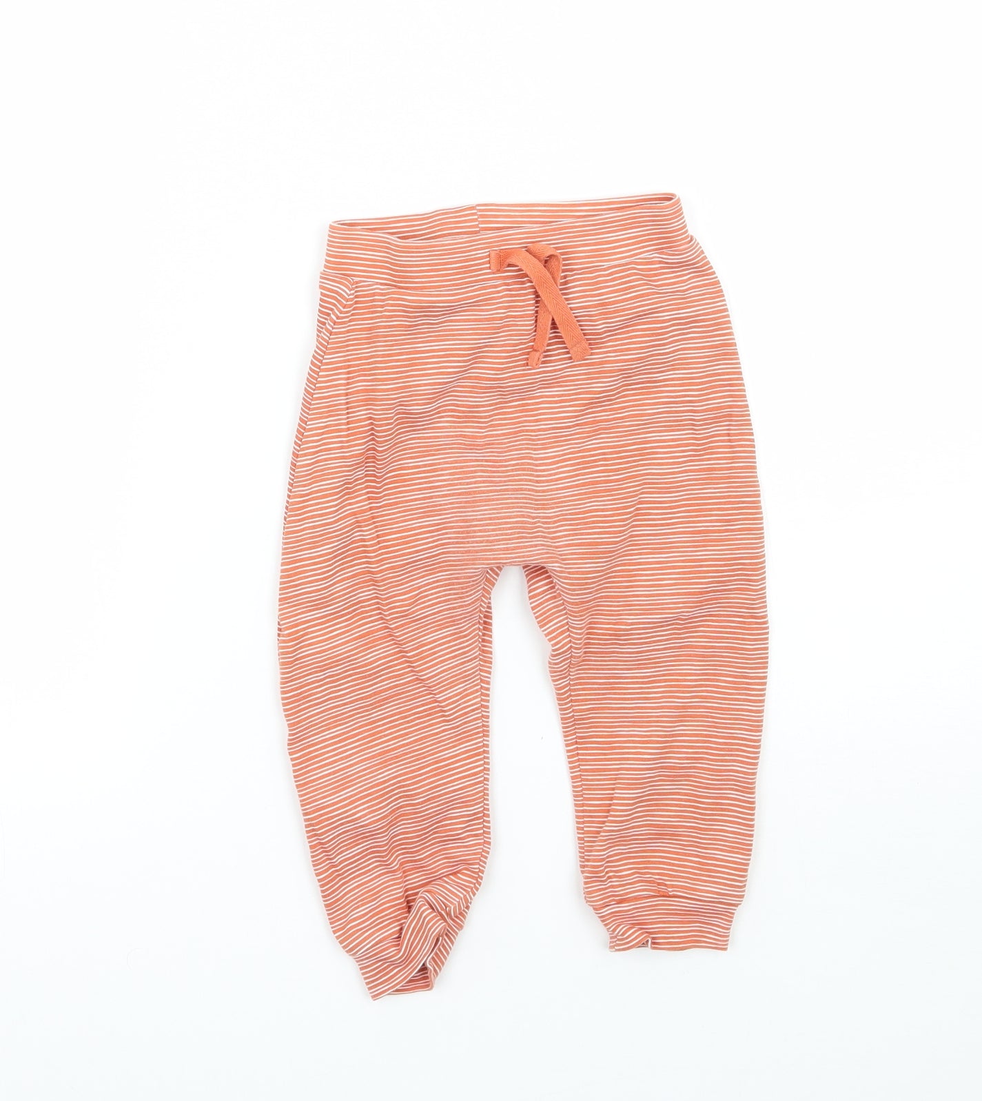 George Girls Orange Striped  Sweatpants Trousers Size 12-18 Months