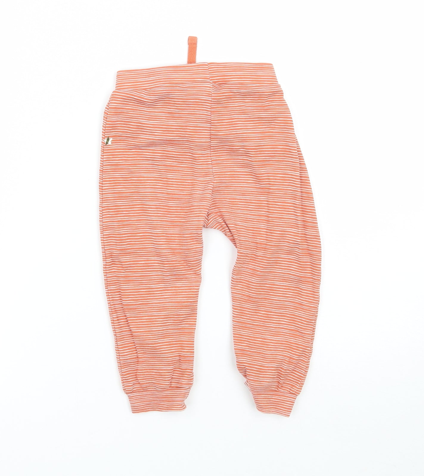 George Girls Orange Striped  Sweatpants Trousers Size 12-18 Months