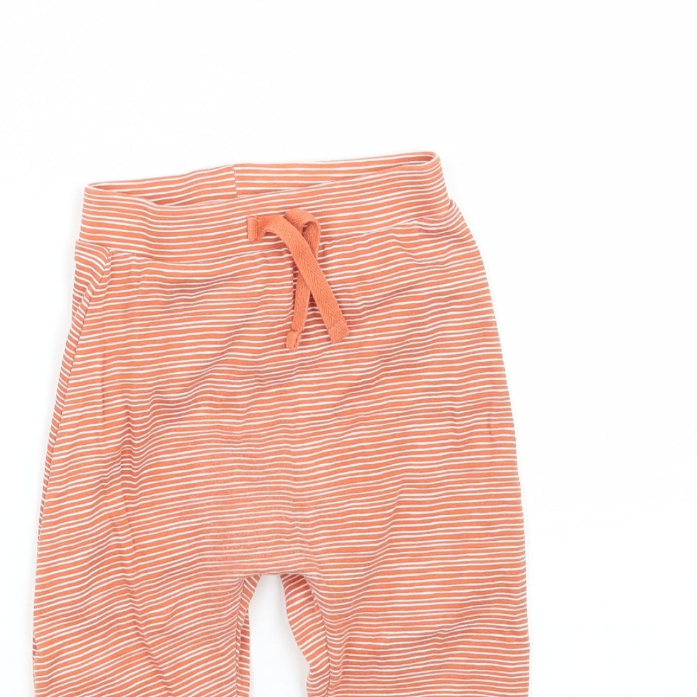 George Girls Orange Striped  Sweatpants Trousers Size 12-18 Months