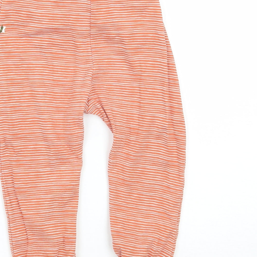 George Girls Orange Striped  Sweatpants Trousers Size 12-18 Months