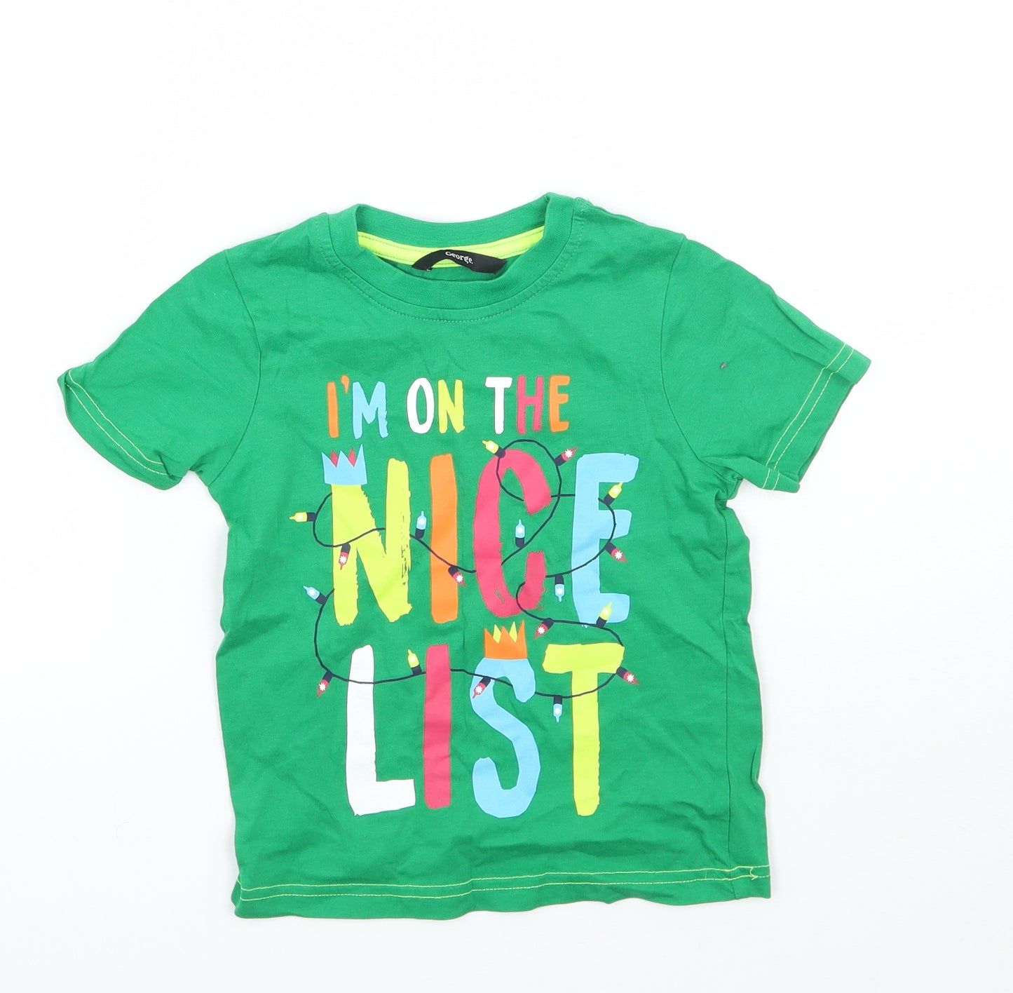 George Boys Green   Basic T-Shirt Size 3-4 Years