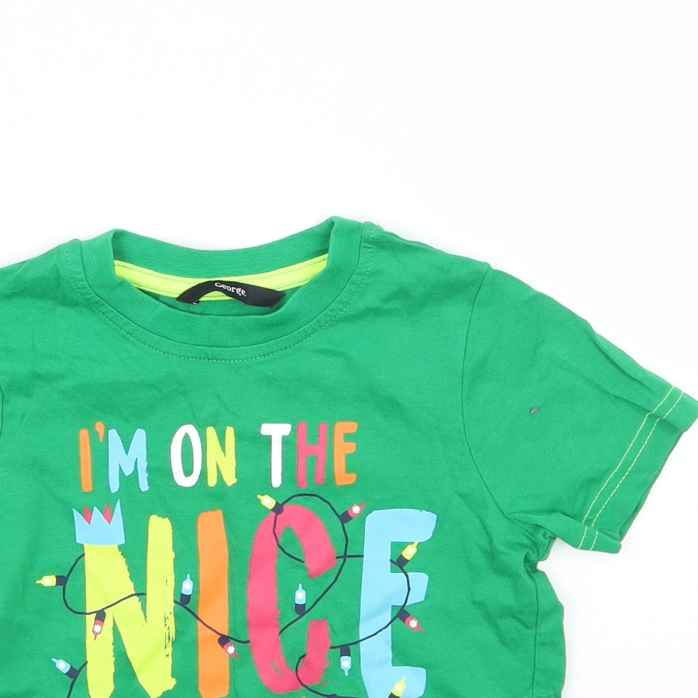 George Boys Green   Basic T-Shirt Size 3-4 Years