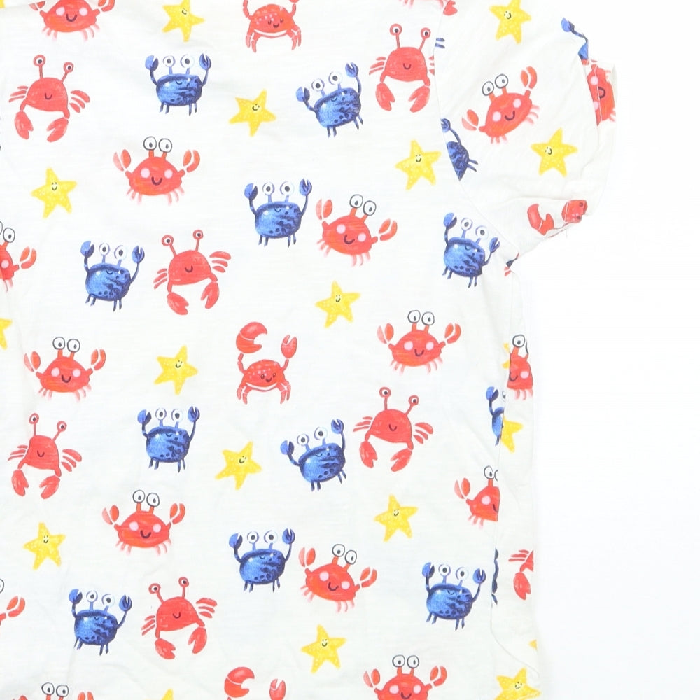 George Boys White Geometric  Basic T-Shirt Size 4-5 Years