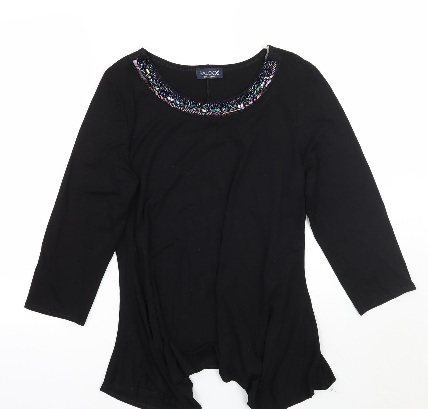 Saloos Womens Black   Basic T-Shirt Size L