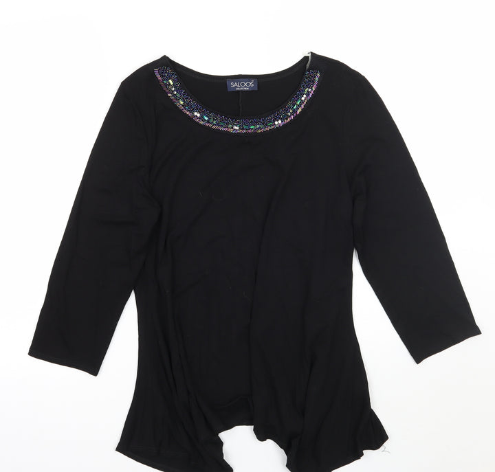 Saloos Womens Black   Basic T-Shirt Size L
