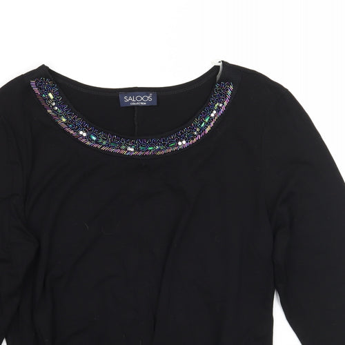 Saloos Womens Black   Basic T-Shirt Size L