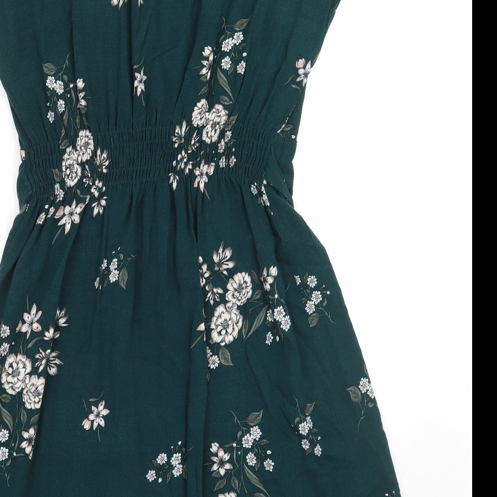 Apricot Womens Green Floral  A-Line  Size 10