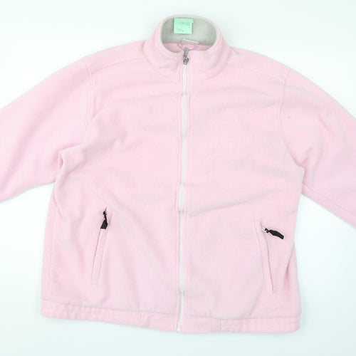 Preworn Womens Pink   Full Zip Jumper Size L