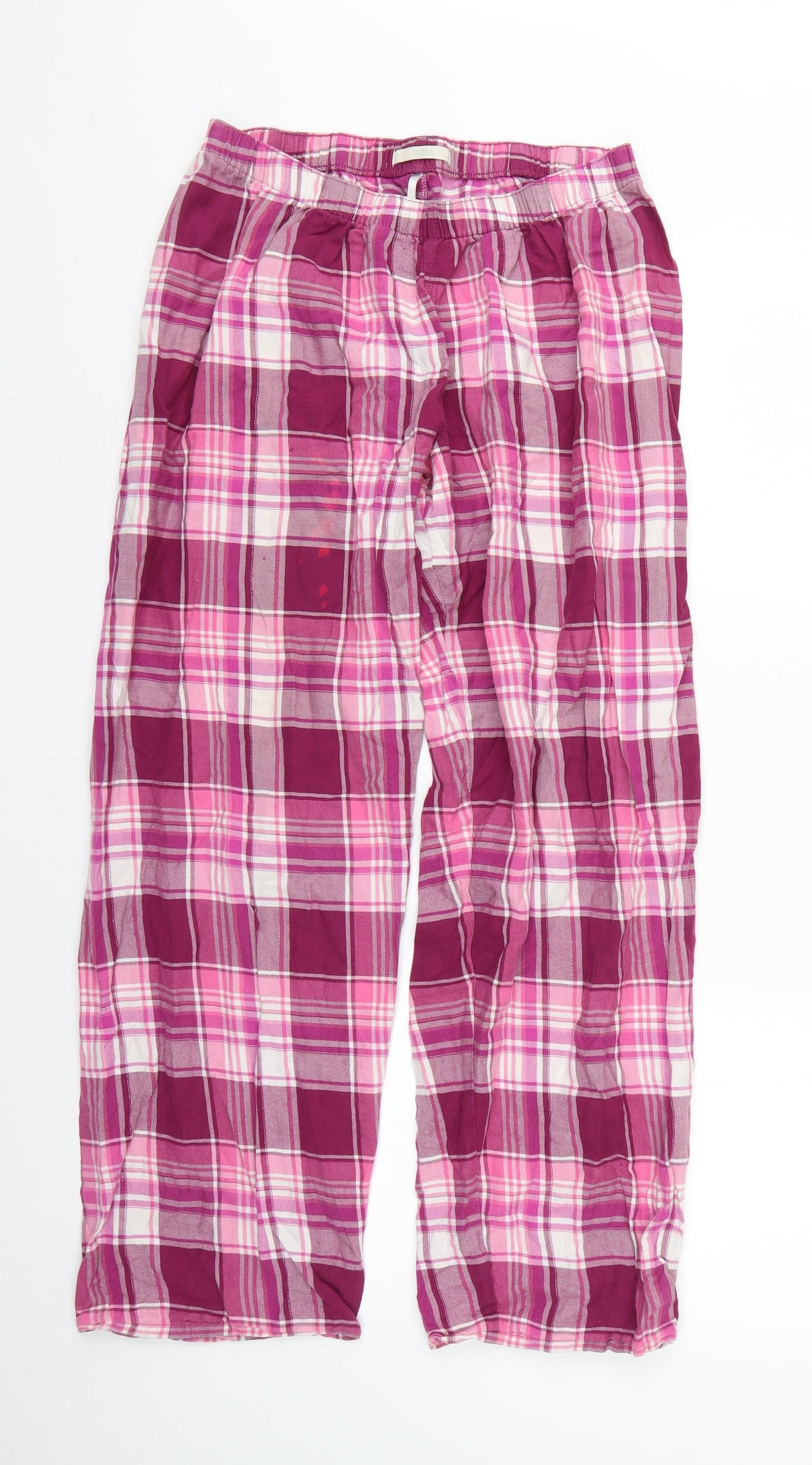 Marks and Spencer Womens Multicoloured Check  Babydoll Pyjama Pants Size 10