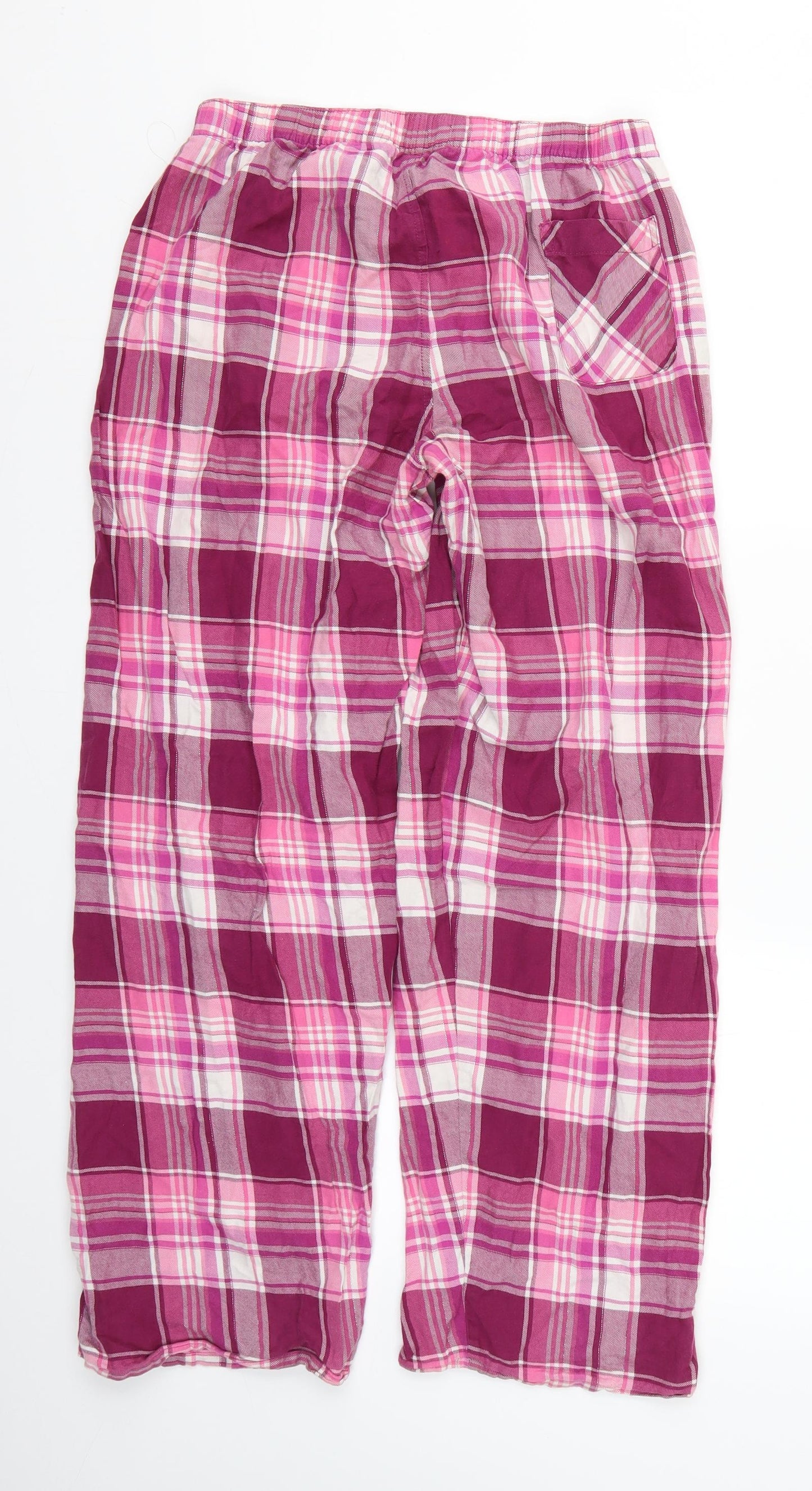 Marks and Spencer Womens Multicoloured Check  Babydoll Pyjama Pants Size 10