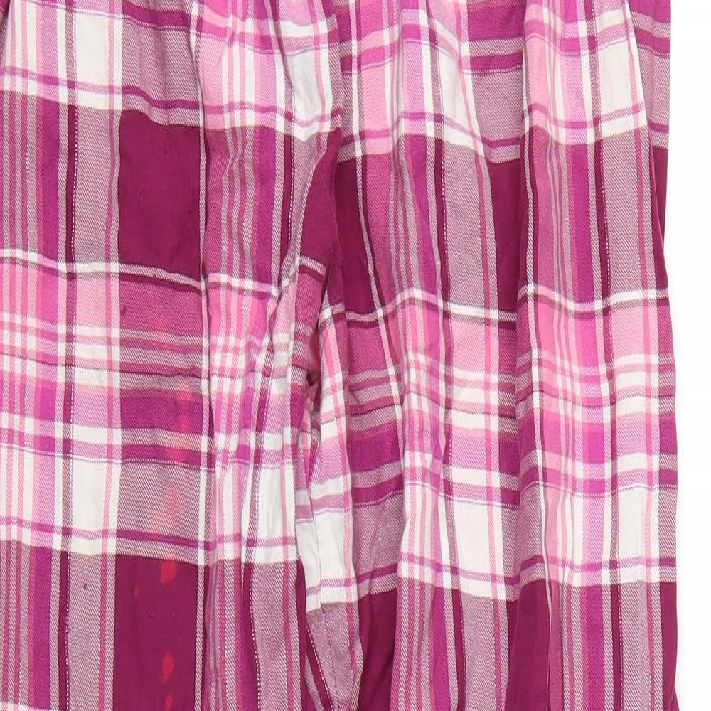 Marks and Spencer Womens Multicoloured Check  Babydoll Pyjama Pants Size 10