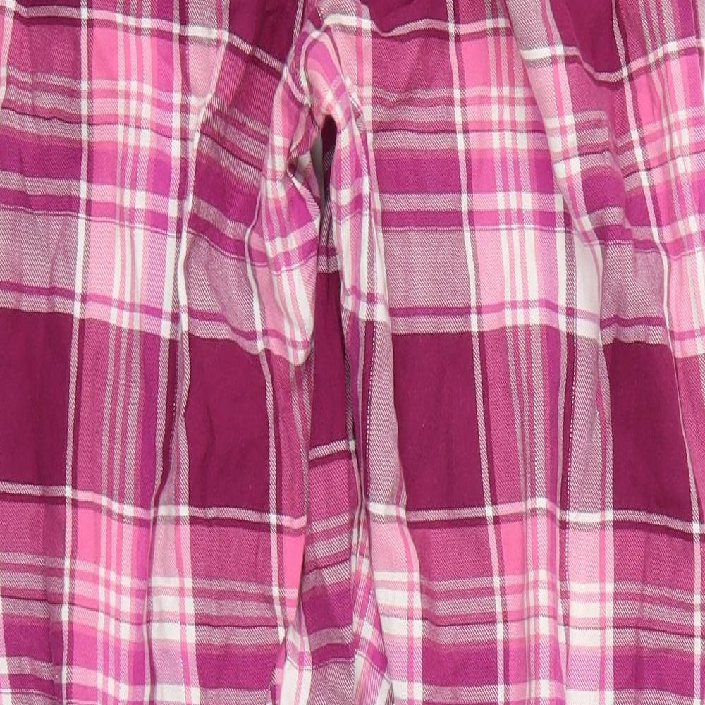 Marks and Spencer Womens Multicoloured Check  Babydoll Pyjama Pants Size 10