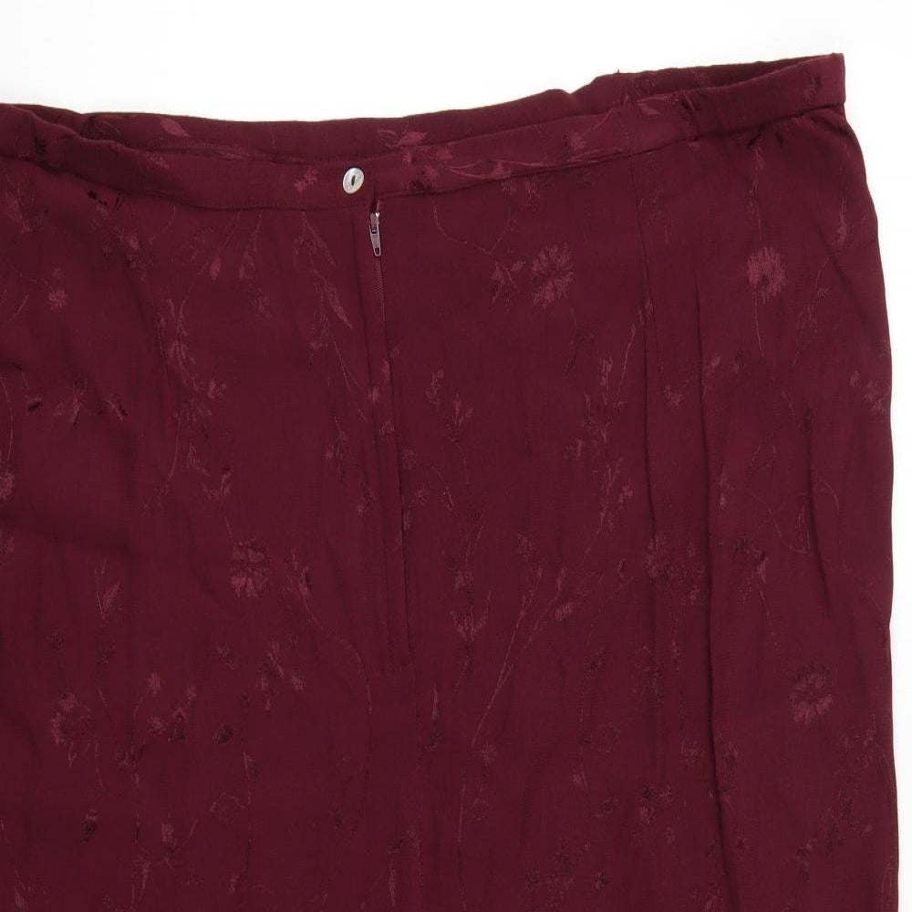 premier collection Womens Red Floral  Straight & Pencil Skirt Size 30
