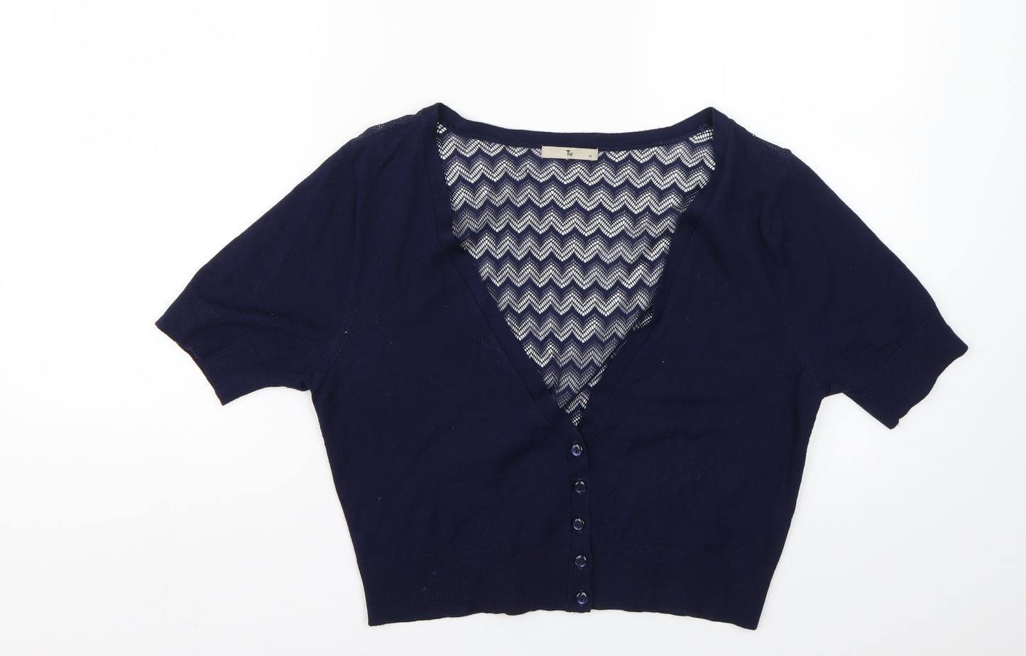 TU Womens Blue   Cardigan Jumper Size 14