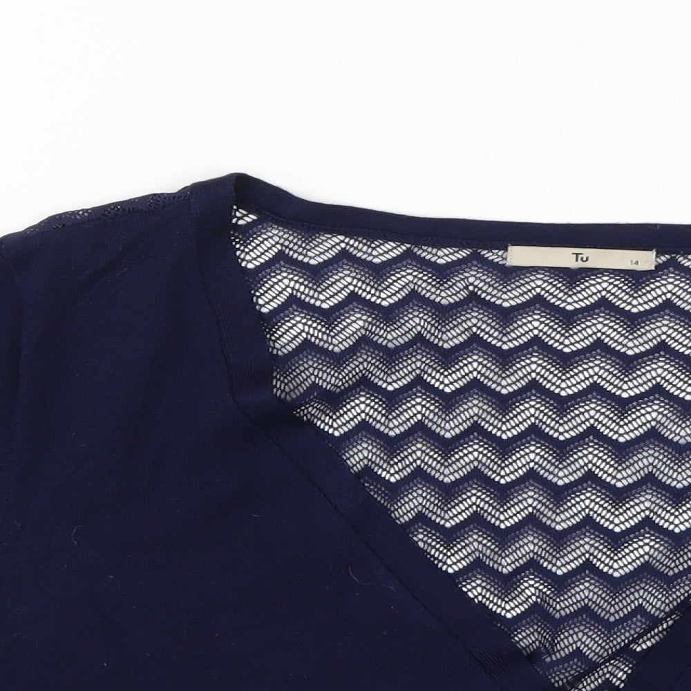 TU Womens Blue   Cardigan Jumper Size 14