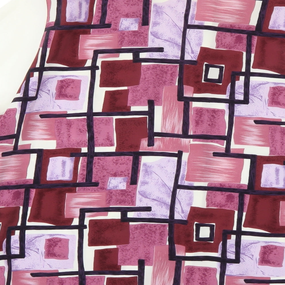 canda Womens Multicoloured Geometric  Basic Button-Up Size 22
