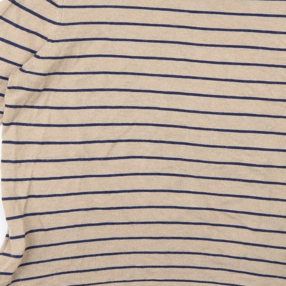 Lakeland Womens Brown Striped  Pullover Jumper Size 14