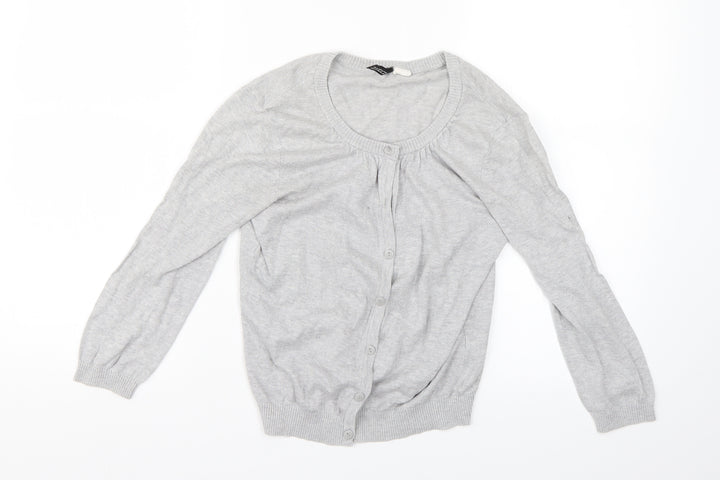 H&M Womens Grey   Cardigan Jumper Size 8